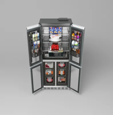 ZUNGUI BCD-355WQB High-end House Cabinet Refrigerators Fridge Built-in Fridge for Whole Kitchen Decor