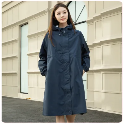 Factory Direct Supply New Design Women's Breathable Lightweight Long Waterproof Casual Hiking Fashion Raincoat