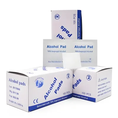 High Quality Alcohol Pads Single Piece Packaging Disposable Alcohol Wipes for Medical and Personal Use