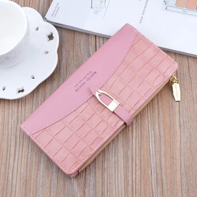 New Fashion Women Wallets Brand Letter Long Wallet Purse Fresh Leather Female Clutch Card Holder Cartera Mujer C-2075