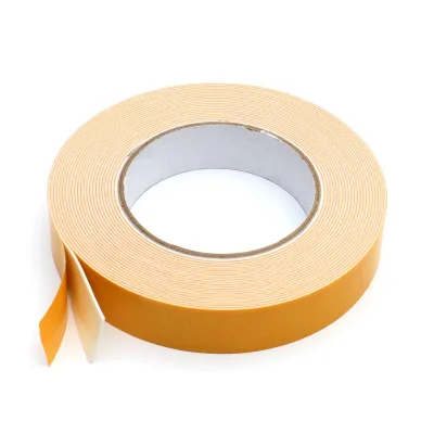 Factory Wholesale Double Sided PE Foam Tape Yellow Release Liner High Tack Signage Acrylic Letter Bond Tape