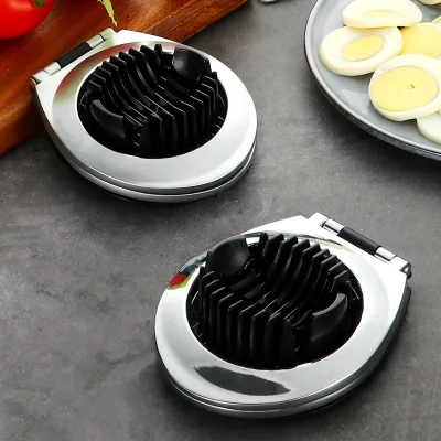 Heavy-Duty Plastic Egg Slicer Dishwasher-Safe Kitchen Helper to Cut Hard Boiled Eggs Multifunctional Egg Cutter