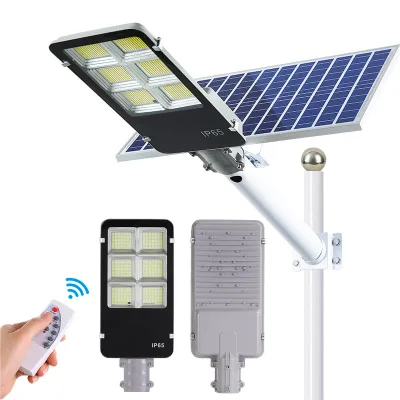 200W All in One IP67 Solar Street Light LED Lamp with Radar Sensor Remote Control Road Use DC 6V RoHS Certified
