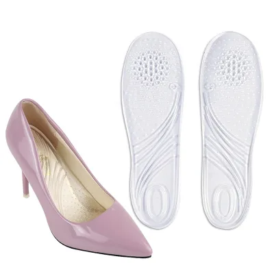 Flexible High Heels Comfort Insoles Silicone Gel Cushion Massage Ease Pain Activity Gel Insoles Invisible 3/4 Adhesive Padding