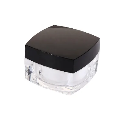 Hot Sale 5ml 10ml 15ml 30ml 50ml High End Clear Square Empty Acrylic Cosmetic Cream Jar
