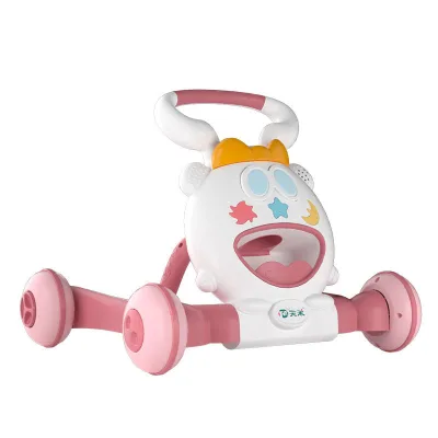 Fancy Cute Cartoon Smart 3-in-1 Sit to Stand Baby Walker With Music