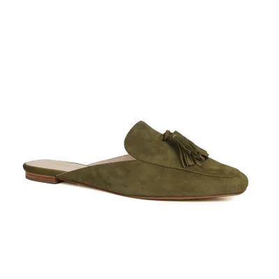 2024 Custom Casual Designer Ladies Mules Flat Toe Pump Slipper Slide Loafer Light and Breathable Summer Slip-On Shoes