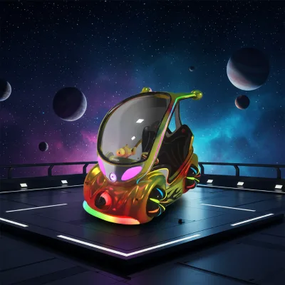 Sophisticated Space-Themed Sci-Fi Sliding Amusement Facility Fiberglass Construction Electric Indoor Playhouse Shopping Mall 2