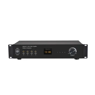 Cloudyx Professional CL-4 4-Zone Mini Aluminium Network Amplifier Private Mold 100W APTX-HD Wireless Remote Control Supports