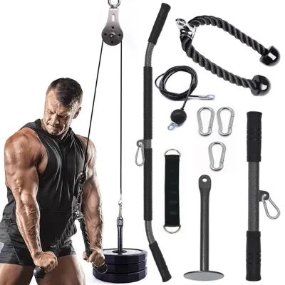 Steel Cable Machine Tricep Rope Fitness Pulley Equipment for Gym Use