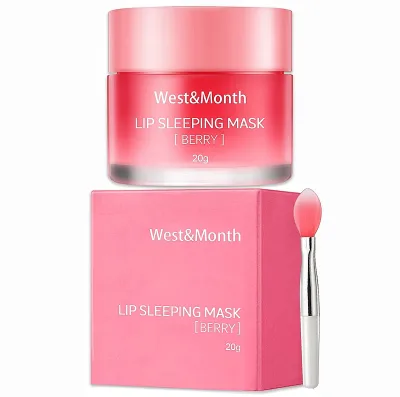 Korean Jelly Strawberry Flavor Night Repair Moisturizing Korean Lip Mask Sample 20g