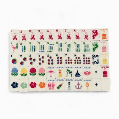 Travel Mahjong Tiles Luxury Modern Melamine Acrylic Bespoke X Gray Ma Lin Kit 160-Tile Custom Logo 4-Player