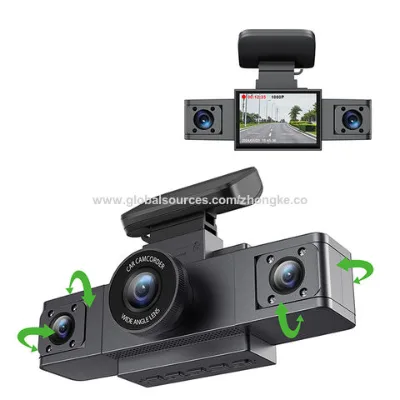 The Wholesale Factory Price Dashcam, Recording for cars with 2.2 Inch IPS Screen, 3 Channel Recording with Front 1080P+Dual