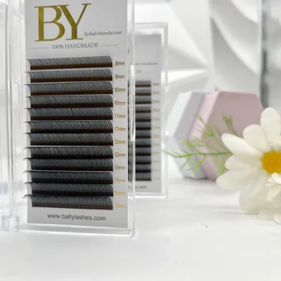 BY Wholesale 5D Matte Black Flora Eyelashes Extensions Natural Soft 0.07 C D Clusters Spikes Manga Wispy Wet Lash Extensions
