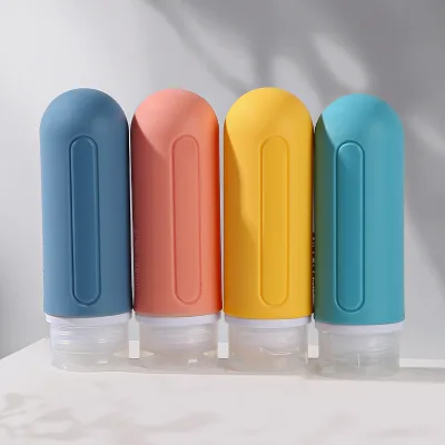 Cheap Price Food Grade Mini Folding Airless Travel Bottle 100Ml Square Travel Bottles Silicone Tube Travel
