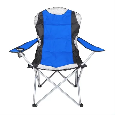 High Back Steel Frame Tear Resistant Portable Folding Camping Chair