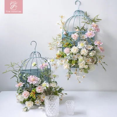 Wholesale Silk Simulated Bouquets Artificial Flower Props with Customized Color & Size for Wedding Party Decoration