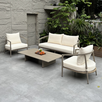 Contemporary Style Patio Furniture Garden Furniture Aluminum EVIA Sofa Set