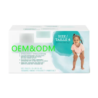 Gentle Touch Diapers, Hypoallergenic, Size 6, 108 Count (4 Packs of 27), White