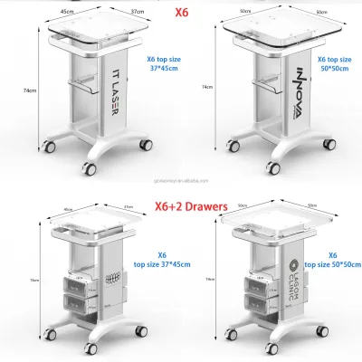 Professional Big Tall Ultrasound Trolley Cart Laser Beauty Equipment Trolley Cavitation Machine Trolley with Drawer