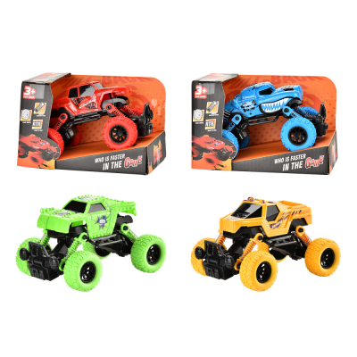 Kids Four-Wheel Alloy Pull Back Truck Toy Mini Speed Climbing Power Stunt Bumper Car Monster Truck with Speed Monster Truck