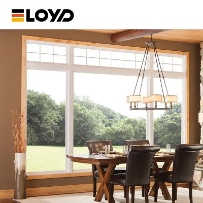 Customized Pictures Aluminium Windows Big Fixed French Residentioal Picture Glass Windows