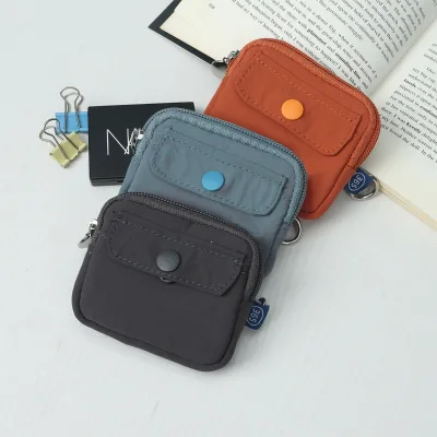 Snap Button Coin Wallet Card Holder Purses Simple High Quality Pocket Money Small Wallet for Girls