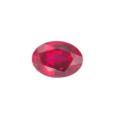 1-3 Carat Lab-grown Pigeon Blood Red Gemstones, Oval Cut, Suitable for Making Jewelry Pendants, Rings and Earrings.