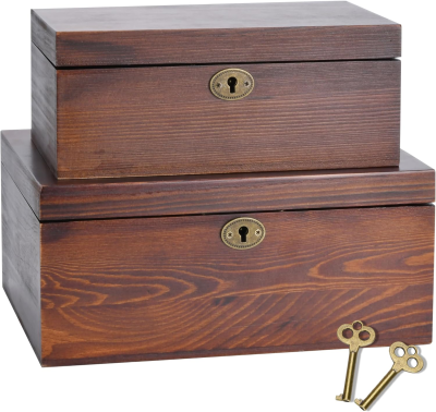 Factory Wooden Box with Hinged Lid Multifunction Luxury Room Home Storage Solid Wood Box