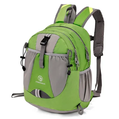 Mini Lightweight Trekking Backpack with Zipper Closure Dual Side Mesh Bottle Pockets Breathable Mesh Strap Outdoor Pack