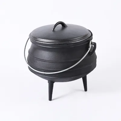 Anti slip Cast Iron Pots for Cooking Cast Iron Cast Iron Pre-seasoned Pot 14qt