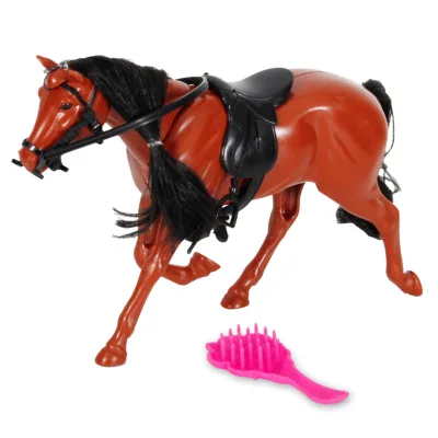 Huiye 2024 New Design Fashion Plastic Toy Horses for Sale Horse Stable Toy Play Set With Farm Tools and Accessories Ride on Toy