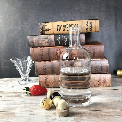 Glass Bottle Manufacturer Custom Empty Crystal Glass Wine Bottles 500ml 750 ml