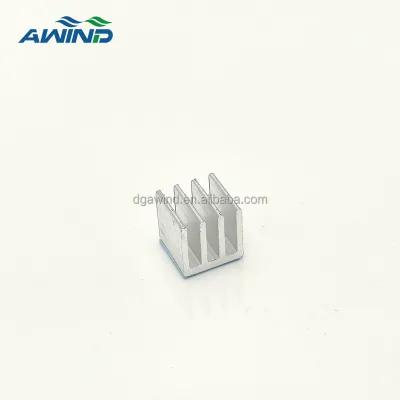 Aluminum Extrusion 6063 Small Adhesive Heatsinks Mini 6063 AL Heat Sink with Thermal Tape Heat Pad