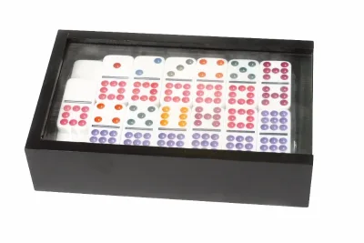 Double Six Dominoes Indoor Christmas Party Games Domino Wood