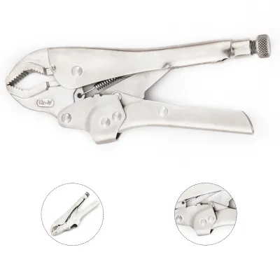 10\" Nickel Plated Drop Forged Straight Jaws Quick Release Locking Plier