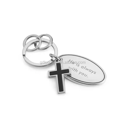 Jesus Christ Key Ring Holly Cross Key Chain Faith Religious Souvenirs Keychain