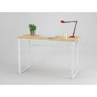 Dormitory Furniture Modern Simple Table Wooden Study Desk Heavy Metal Frame Wooden Top Table for Sale