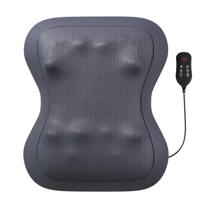 Lumbar and Back Massage Cushion, Kneading Shoulder & Neck Massager Pillow with Car Charging Cable