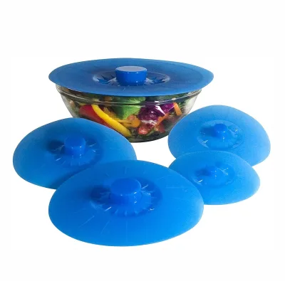 Large Reusable Food Storage Cover Silicone Bowl Pants Pots Lids Microwave Splatter Proof Food Plate Cover