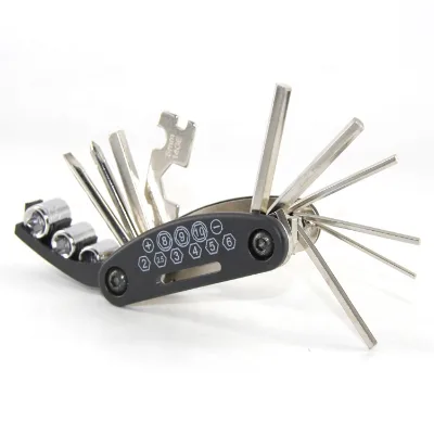 15 in 1 Multifunction Bicycle Tools Mountain Bike Repair Tool Sets Kit Folding Screwdriver Hex Wrench