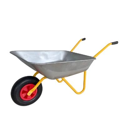 Quality Assured Single Wheel Pneumatic Tire Steel Tray Construction Wheelbarrow Heavy Duty Wheel Barrow for Concrete Mixing