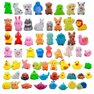 Baby TPE Elephant Bath Toys Dinosaur Duck Bathtub Shower Squeeze-Sounding Custom Logo Unisex Kids Bath Toys