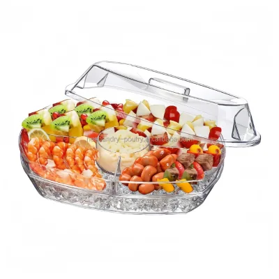 Kitchen Fruit and Vegetable Tray 15-inch Party Tray Kitchen Frozen Food Bowl