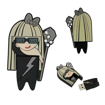 OEM Wholesale Custom 2D 3D Rubber PVC USB Flash Drive Pen Drive Keychain 4GB 8GB 16GB 32GB for Company Logo Promotional Gift