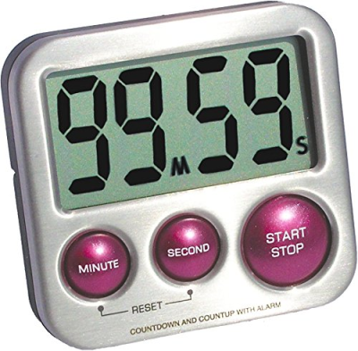 Stainless Steel Panel Big Digit Strong Magnetic Digital Countdown Count up Timer with Loud Alarm