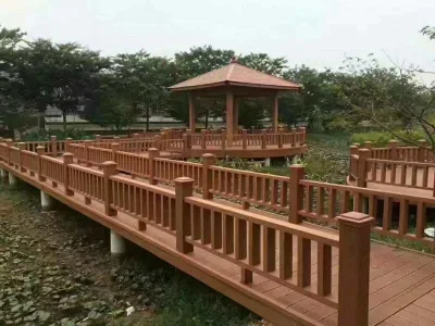 90H45 Modern Wood-like Co-extruded WPC Handrail Realistic Wood-grain Outdoor Balcony & Stair Guardrail