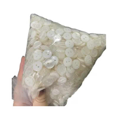 Button on a 22-inch White Pearl Shirt