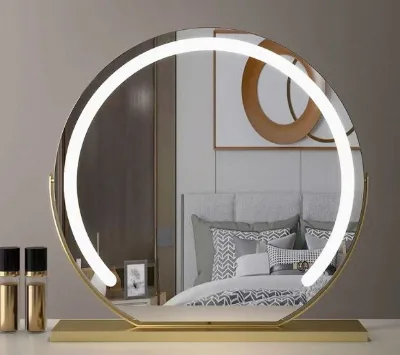 Modern LED Bulb Metal Cosmetic Mirror Touch Dimming Desktop Use Personalized Features for Birthday