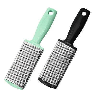 Wholesale High Quality Plastic Long Handle Double Stainless Steel Foot File Feet Skin Care Tools Nail File for Foot
